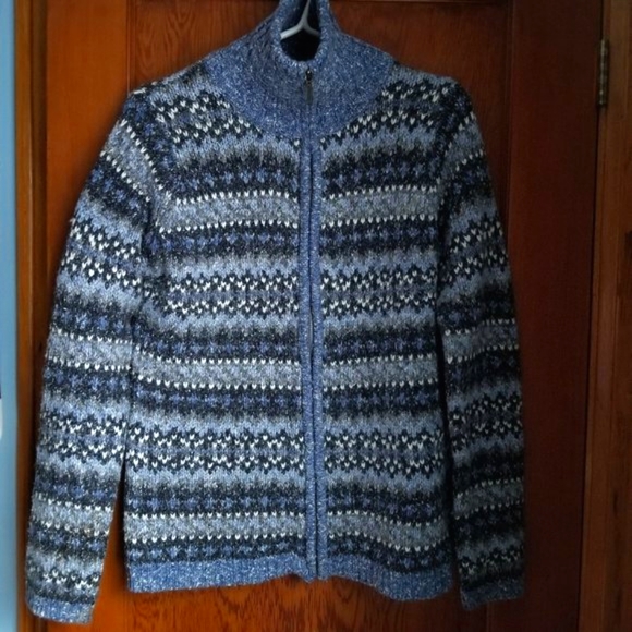 COPY - Traditional patterned, cardigan, jacket, S-L, mixed fibres. - Picture 1 of 8